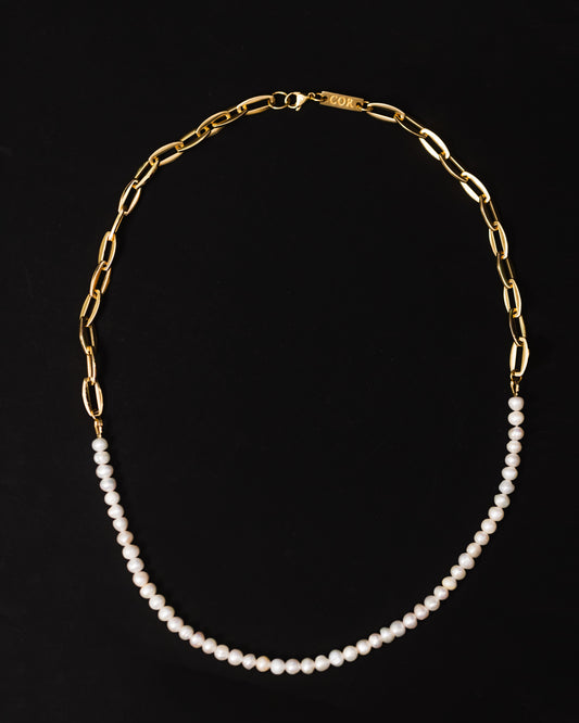 COR Half Chain Pearl Necklace
